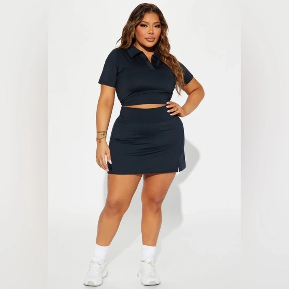 Fashion Nova Tennis Love Active Top & Tennis Love Active Skort - New! - Size 3X